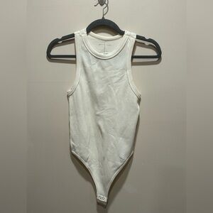 16. Pink Rose Cream Bodysuit with Classic Tank Cut